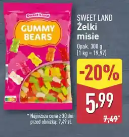 ALDI Sweet land żelki misie oferta