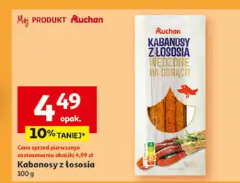 Auchan Kabanosy z łososia Auchan Różnorodne (Logo Czerwone) oferta