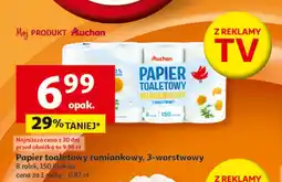 Auchan Papier toaletowy rumiankowy Auchan Różnorodne (Logo Czerwone) oferta