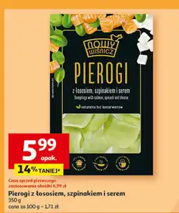 Auchan Pierogi z łososiem, serem i szpinakiem Nowy Wiśnicz oferta