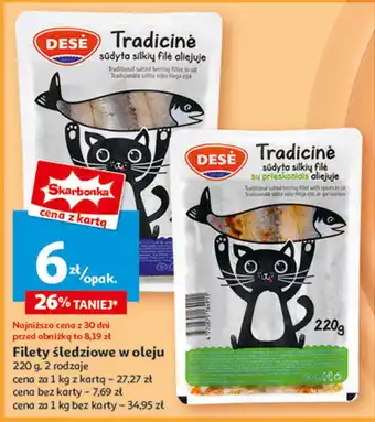 Auchan Filety śledziowe w oleju z przyprawami Dese oferta