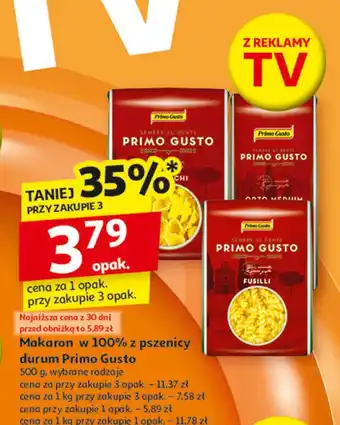 Auchan Makaron muszelki Melissa Primo Gusto oferta