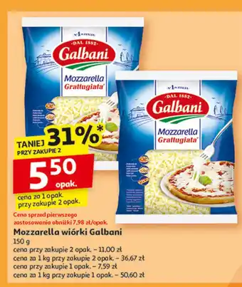 Auchan Ser mozzarella wiórki Galbani oferta