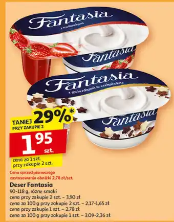 Auchan Jogurt z gwiazdkami w czekoladzie Danone Fantasia oferta