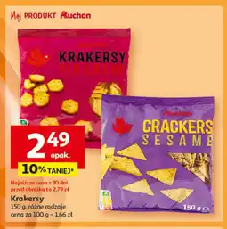 Auchan Krakersy sezamowe Auchan oferta