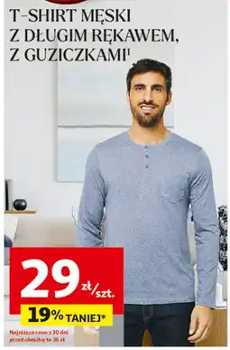 Auchan T-shirt męski z długim rękawem Inextenso By Auchan oferta