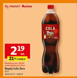 Auchan Napój cola zero Auchan Różnorodne (Logo Czerwone) oferta