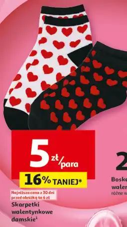 Auchan Skarpetki damskie walentynki oferta