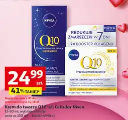 Auchan Krem do twarzy ujędrniający odżywczy na dzień spf 15 Nivea Q10 oferta