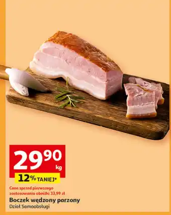 Auchan Boczek wędzony parzony oferta