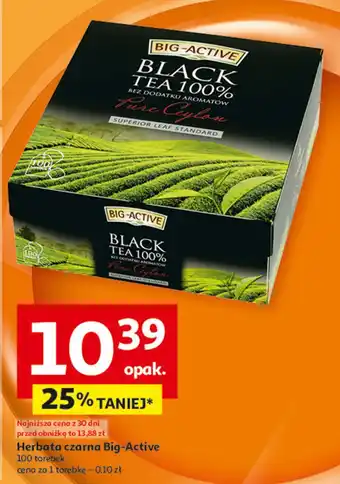 Auchan Herbata Big-Active Black Tea 100% oferta