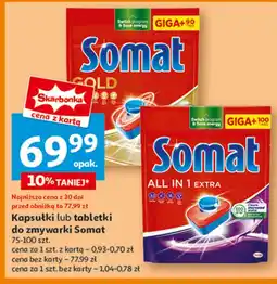 Auchan Tabletki do zmywarek classic Somat All In 1 oferta