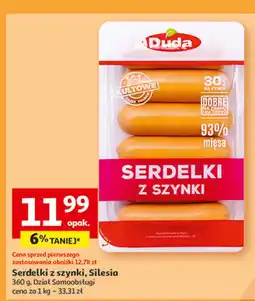 Auchan Serdelki z szynki Silesia Duda oferta