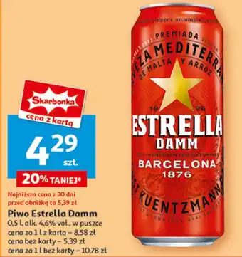 Auchan Piwo Estrella Damm oferta