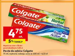 Auchan Pasta do zębów Colgate Triple Action oferta