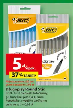 Auchan Długopis round stick niebieski Bic Round Stick oferta