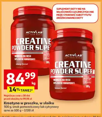 Auchan Kreatyna puder cytryna Activlab oferta