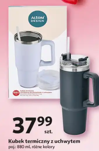 Auchan Kubek termiczny ze słomką 880 ml Altom oferta