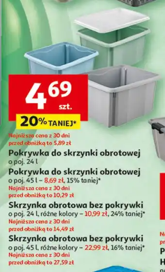 Auchan Pokrywka do skrzynki obrotowej 45 l oferta