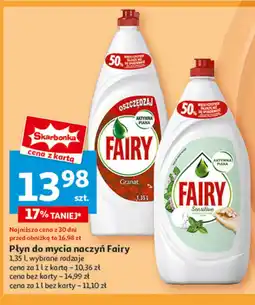 Auchan Płyn do mycia naczyń teatree & mint Fairy Sensitive oferta