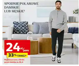 Auchan Spodnie polarowe męskie Inextenso By Auchan oferta