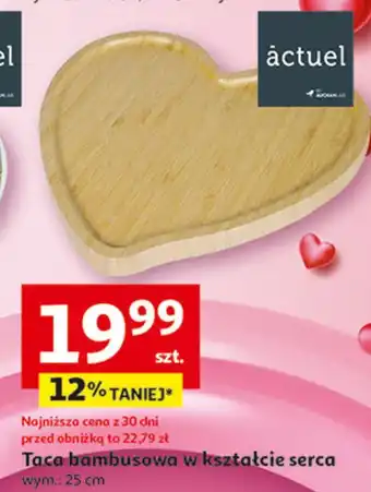 Auchan Taca bambusowa w kształcie serca 25 cm Actuel oferta