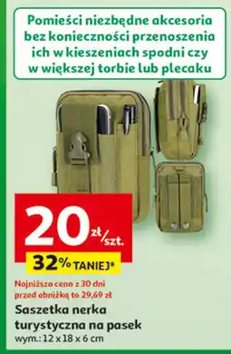 Auchan Saszetka nerka turystyczna na pasek 12 x 18 6 cm oferta