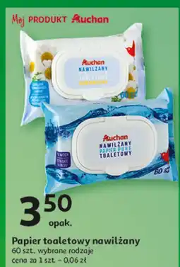 Auchan Papiero toaletowy nawilżany rumiankowy Auchan oferta