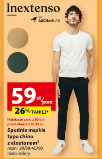 Auchan Spodnie męskie Inextenso oferta