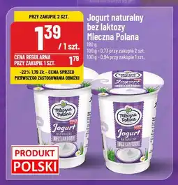 Polomarket Jogurt naturalny bez laktozy Mleczna polana oferta