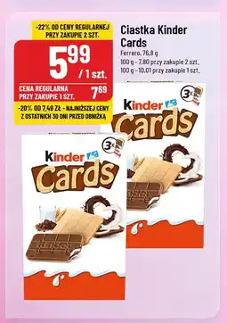 Polomarket Herbatniki z czekoladą Kinder cards oferta