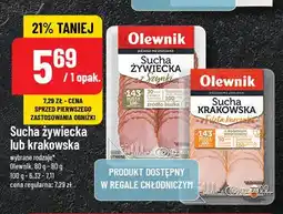 Polomarket Kiełbasa krakowska sucha z filetem z kurczaka Olewnik oferta