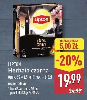 ALDI Herbata earl grey Lipton Special Collection oferta