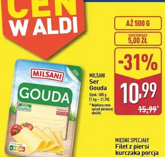 ALDI Ser gouda plastry Milsani oferta