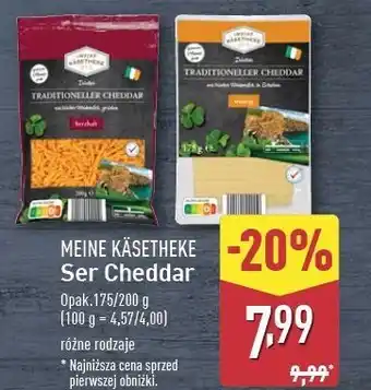 ALDI Ser cheddar tarty Meine Kasetheke oferta