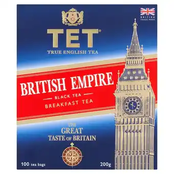 Auchan TET British Empire Herbata czarna 200 g (100 x 2 g) oferta