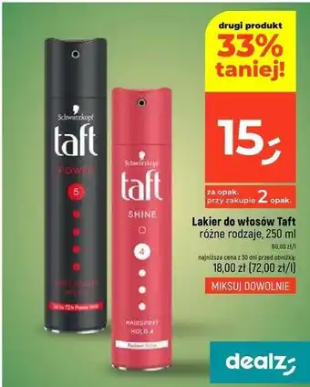 Dealz Lakier do włosów Taft Power oferta