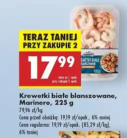 Biedronka Krewetki białe blanszowane Marinero oferta