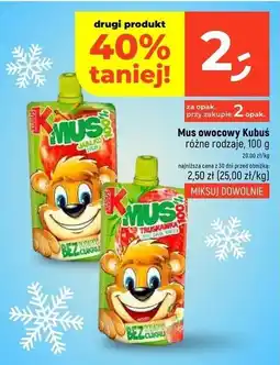 Dealz Mus jabłko-banan Kubuś 100% oferta