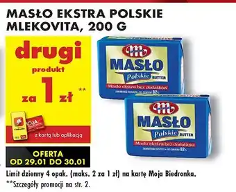 Biedronka Masło ekstra Mlekovita Polskie oferta