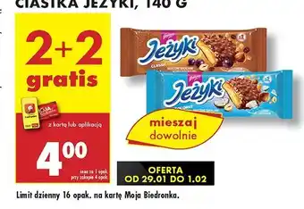 Biedronka Ciastka classic Jeżyki oferta