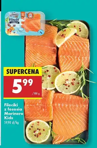 Biedronka Fileciki z łososia Marinero Kids oferta