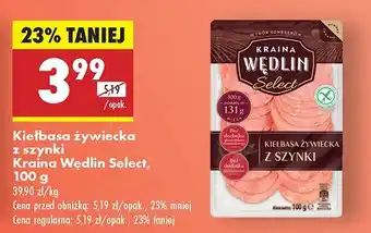 Biedronka Kiełbasa żywiecka z szynki Kraina Wędlin Select oferta