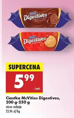 Biedronka Ciastka w czekoladzie gorzkiej Mc Vitie's Digestive oferta