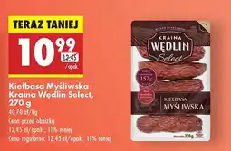 Biedronka Kiełbasa myśliwska Kraina Wędlin Select oferta