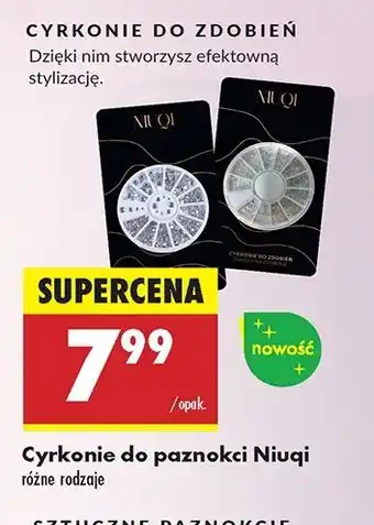 Biedronka Cyrkonie do paznokci Niuqi oferta