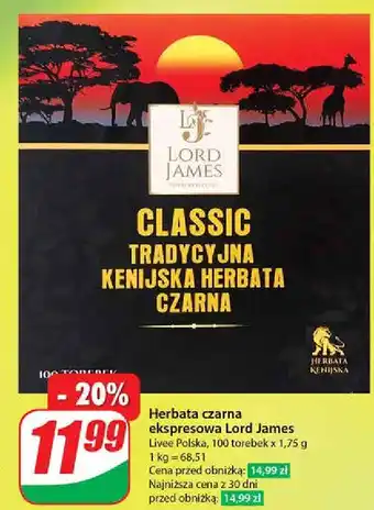 Dino Herbata black tea classic Lord James oferta