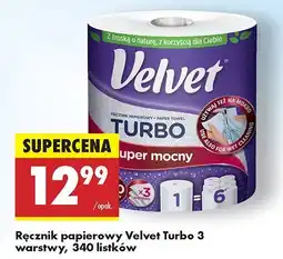 Biedronka Ręcznik papierowy Velvet Turbo oferta