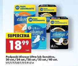 Biedronka Podpaski super plus 4-pak Always Ultra oferta