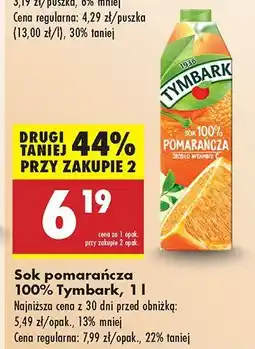 Biedronka Sok pomarańczowy Tymbark 1936 oferta